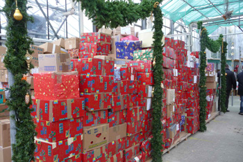 Pakete der Weihnachtsaktion